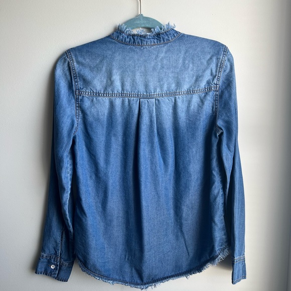 Splendid Chambray Ruffle Top - Picture 3 of 5